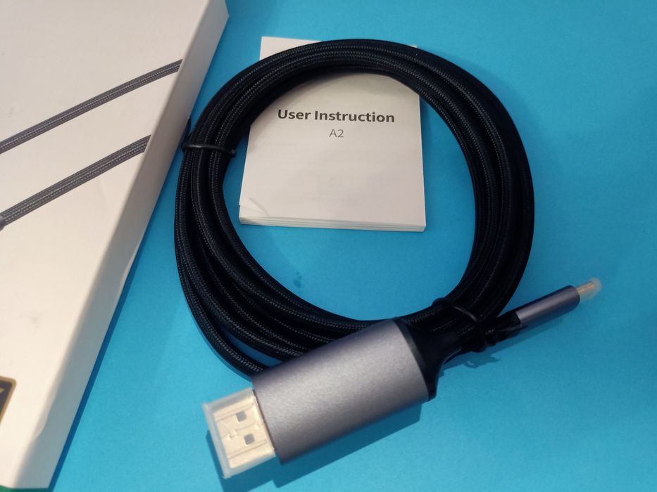 Кабель DisplayPort UGREEN CM556 USB C to DisplayPort 1.4 для iPhone 16,15 Macbook Pro iPad Compatible Thunderbolt 3/4 8K 60Hz 32.4Gbps VRR 2м Black