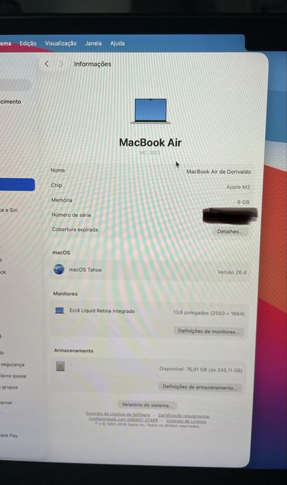 MacBook Air  M2 (13.6'' - Apple M2 GPU 8-core)