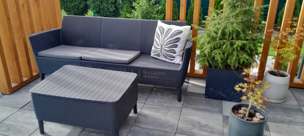 Keter Salemo Sofa ogrodowa 3-Osobowa Grafitowa + stolik za 300 zł