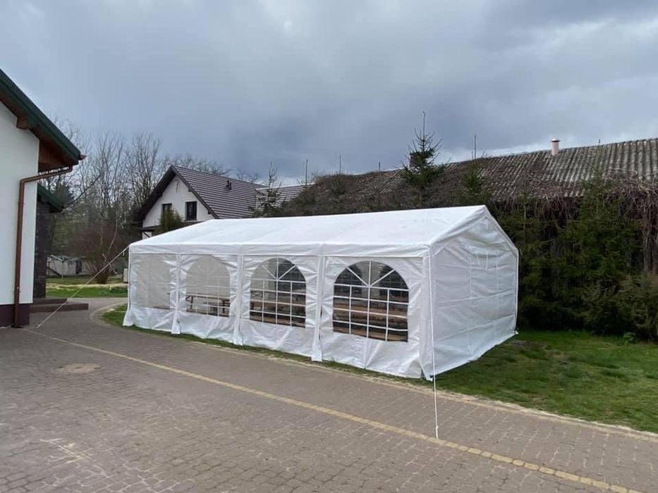 Namiot imprezowy 5x8,5x6 (50 i 30 osób) stoły, DMUCHANIEC
