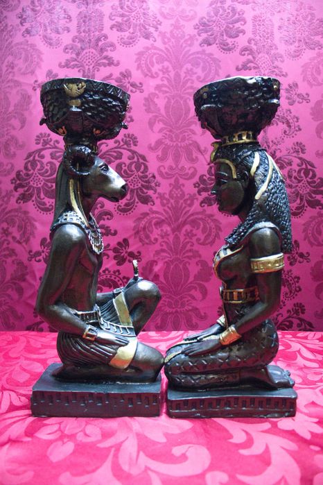 Figurki Khnum i Hathor