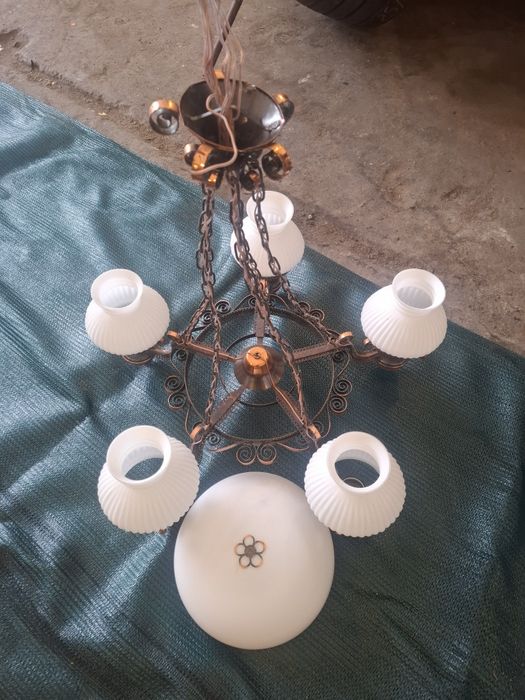 Żyrandol miedziany
