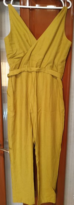 Льняной комбинезон  брючный