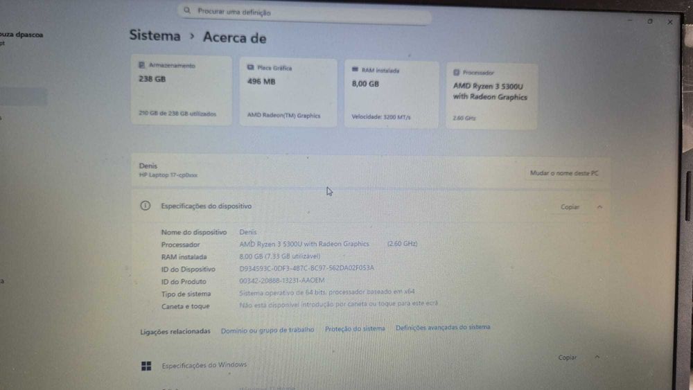 Portatil Notebook HP 17