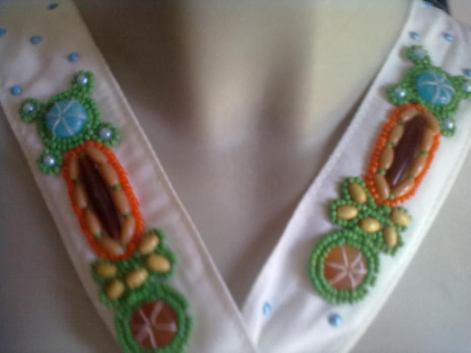 Vestido branco bordado 38