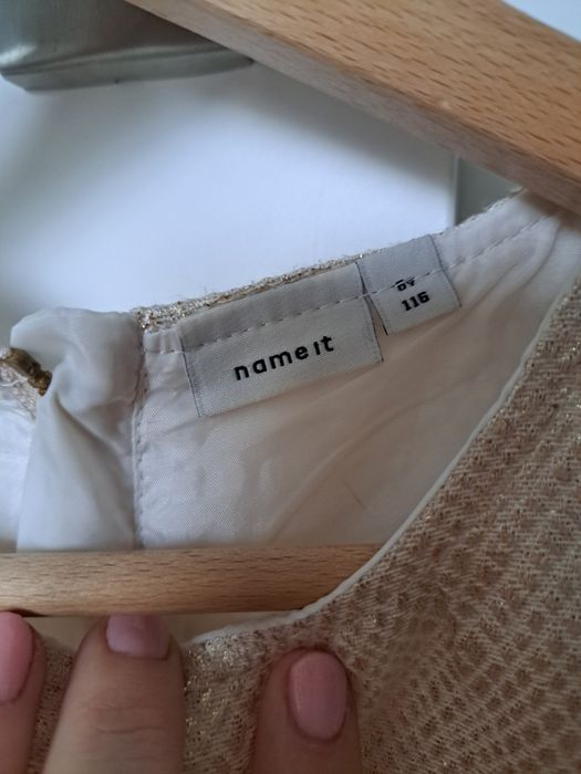 Złota sukienka Name It 116 jak nowa
