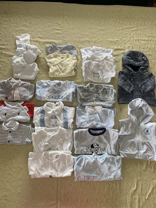 Saco roupa bebé menino 0-3m (21 peças)