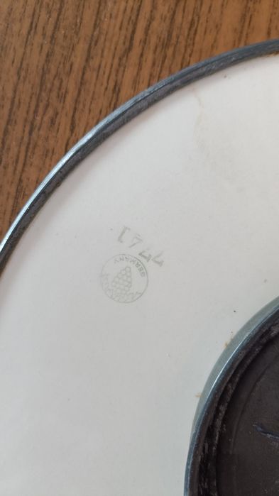 Patera obrotowa talerz do ciasta emalia ceramika