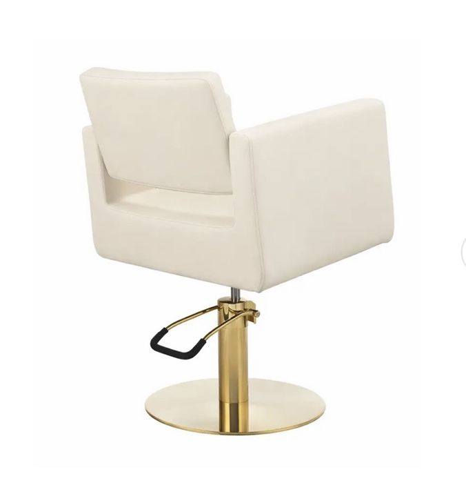 Cadeira cabeleireiro NOVA - beige e dourada