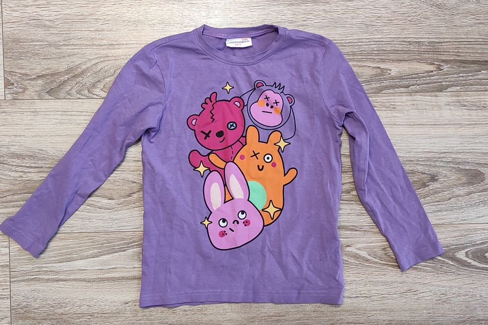 Coccodrillo fioletowa bluzka zwierzęta 116