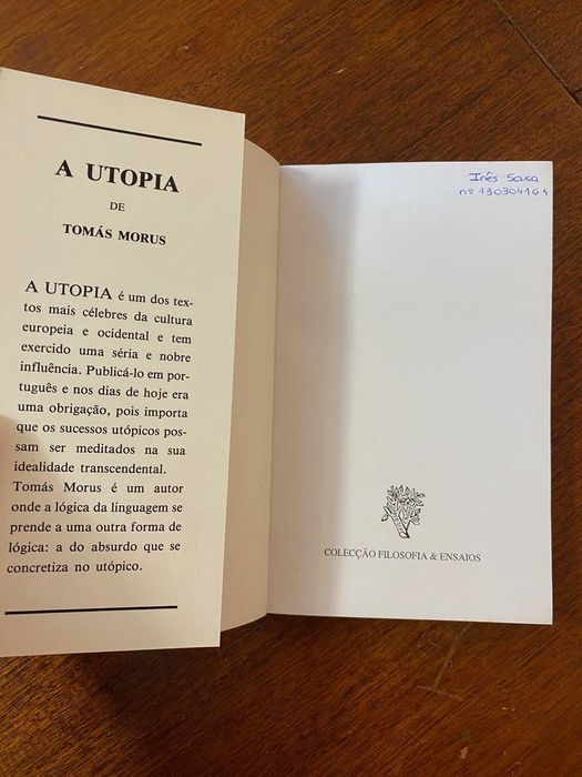 A Utopia - Tomás Morus