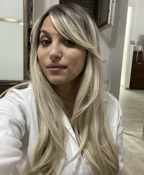Peruka blond bardzo naturalna
