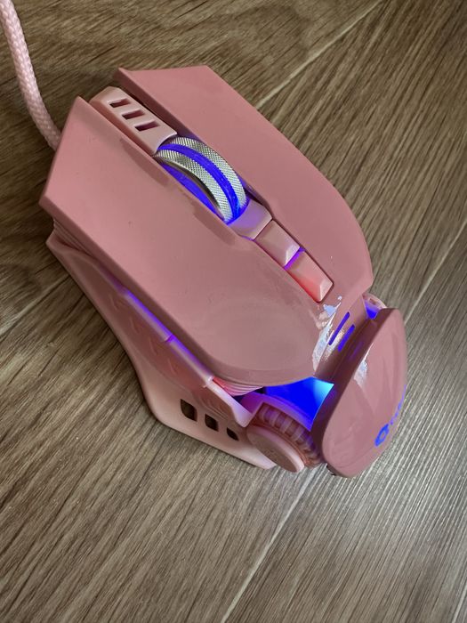 Дротова ігрова мишка T-WOLF G530 Pink RoboCop