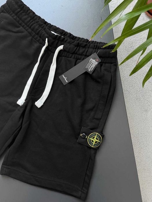 Черные Шорты Стон Айленд - Спортивні Шорти Stone Island