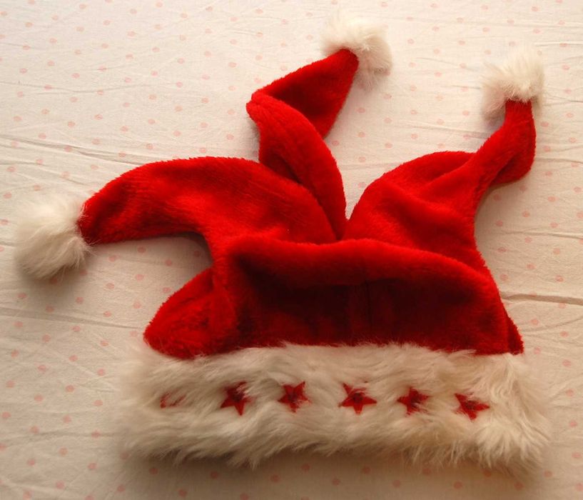 Świąteczny kapelusz miękki wysoki dorośli dzieci bąbelki