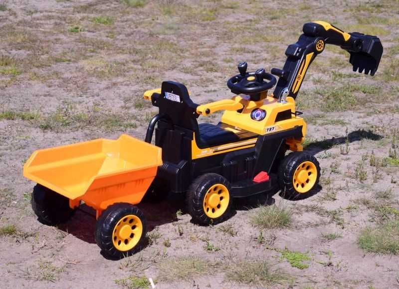 Autko KOPARKA NA AKUMULATOR dla dzieci zabawka jeździk TRAKTOR auto