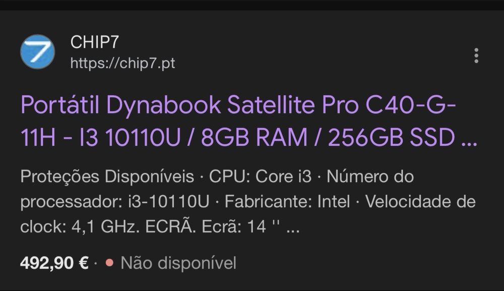 Portatil dynabook SATELLITE PRO C40-G-11H