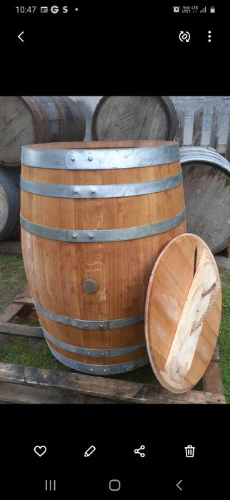 Beczka drewniana dębowa szczelna 225 litr