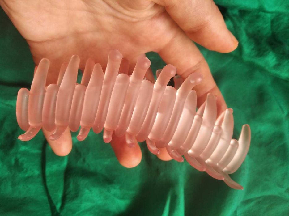 Большой краб женский заколка розового оттенка нежный пион крабик