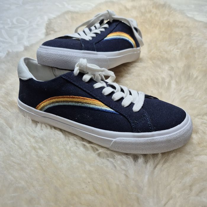 Buty meskie 37,5  Sneakers Granatowe tecza