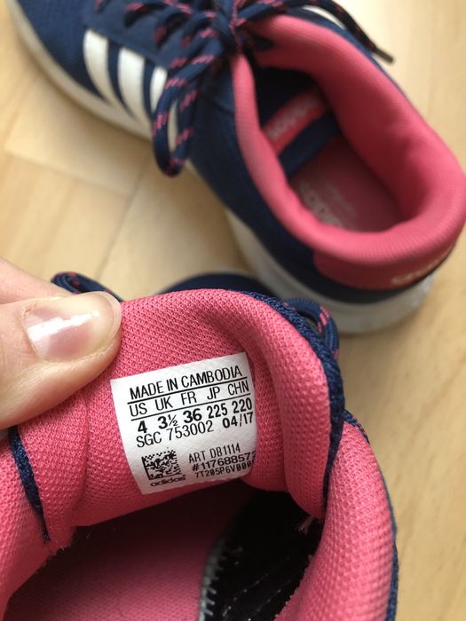Damskie adidasy granatowo-różowe