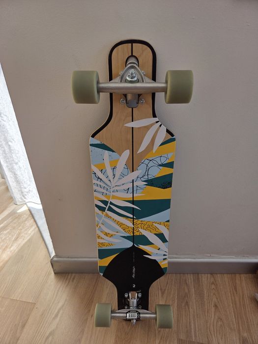 Skate Longboard Decathlon Drop 100 Floral - Como Novo
