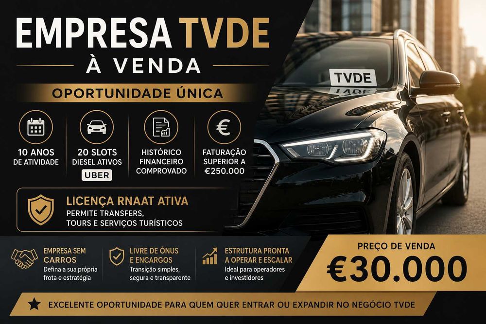 Empresa TVDE - 20 slots