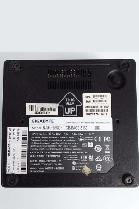 Десктоп, неттоп, міні ПК Gigabyte, GB-BACE-3160, 8/128 Windows 10