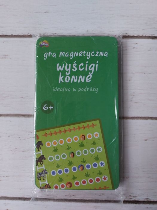 4Kidz gra planszowa podróżna puszka Wyścigi Konne nowa prezent hit