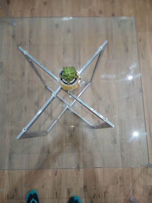 Tampo de mesa em vidro temperado 80 x 80 x 1