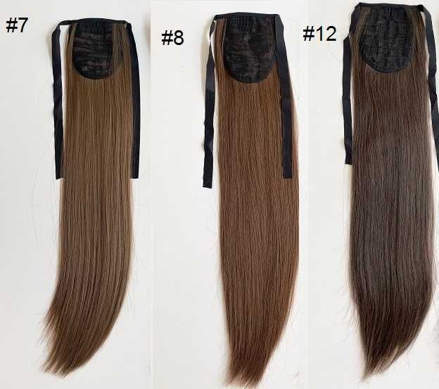 Doczepiany KUCYK kitka 60cm jak Naturalne treska Jasny naturalny brąz