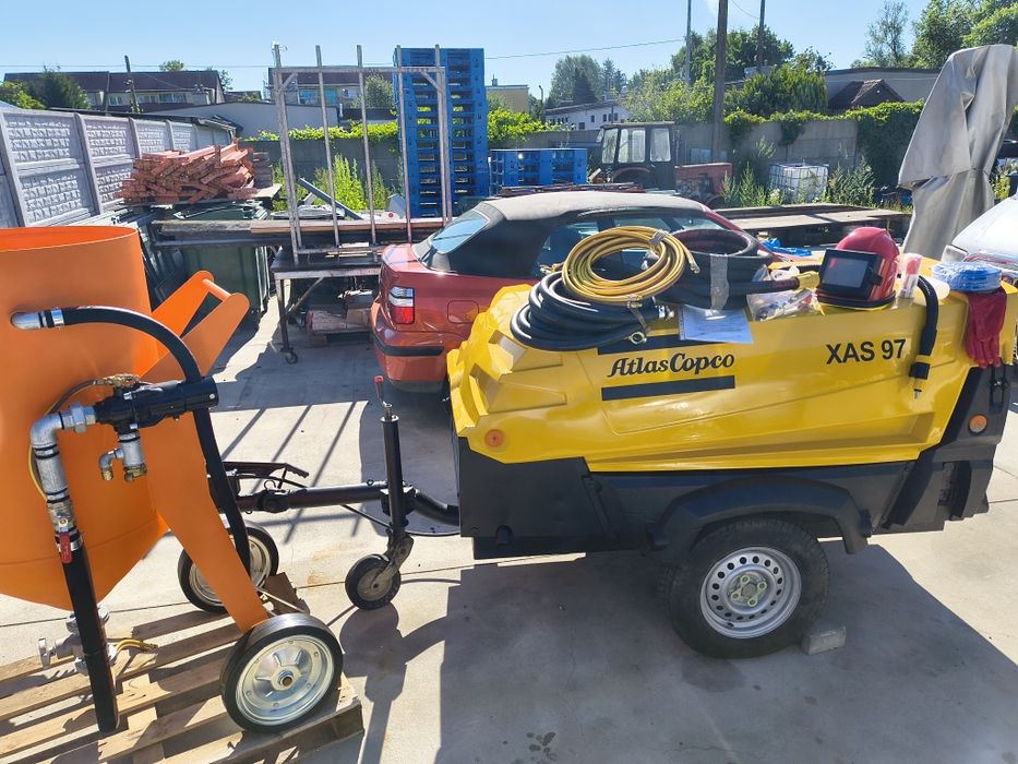 Atlas copco xas 97+piaskarka nowa dostawa gratis
