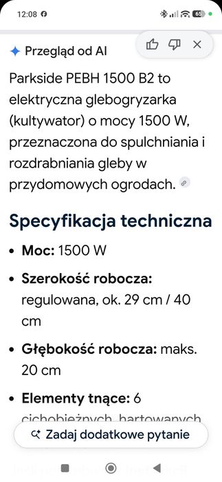 Nowa elektryczna glebogryzarka/ kultywator Parkside