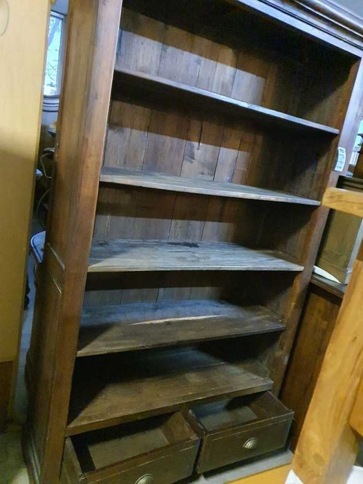 Piękna Biblioteczka drewniana tekowa kolonialna stara FV DOWÓZ