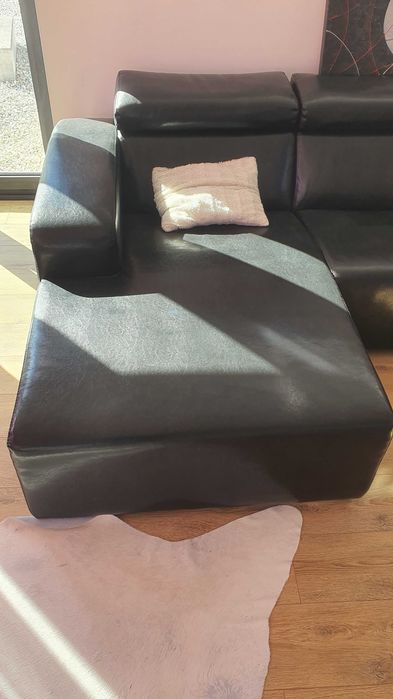 Sofa em L de em pele