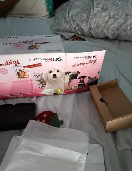 nintendo 3ds rosa completa ler descricao