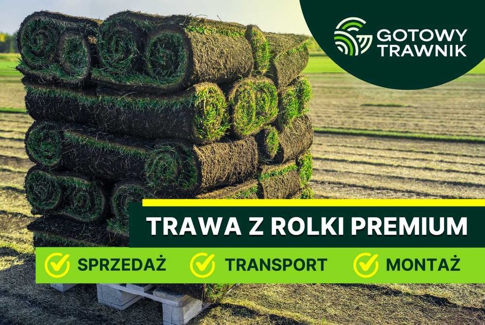 Trawnik rolowany PREMIUM - mocniejszy o 30% | montaż | projekt ogrodu | cała Polska | trawa z rolki | gotowy trawnik | układanie trawy