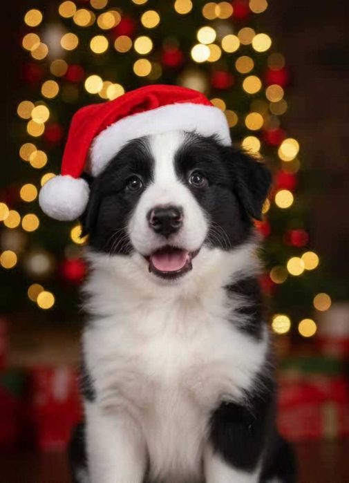 Border Collie Piękny Szczeniak Chłopiec