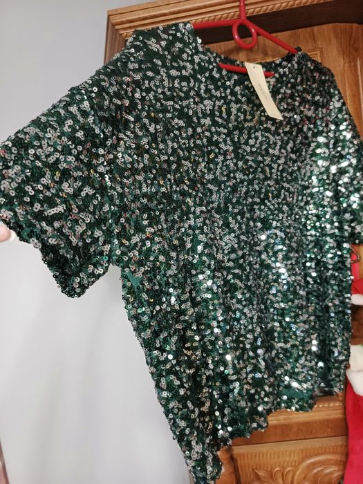 Bluzka cekiny zielona