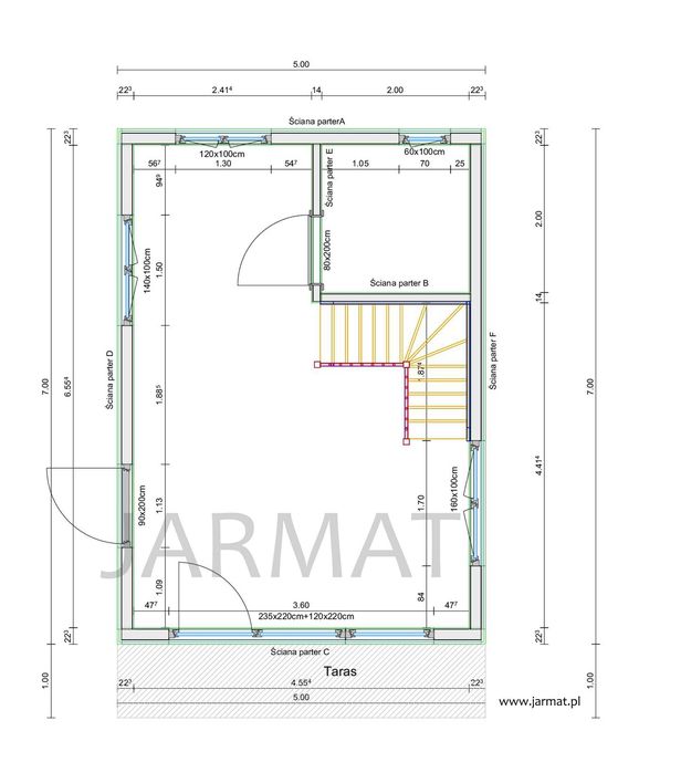 Dom Szkieletowy Całoroczny Typu Stodoła Nowoczesny Antresola D67