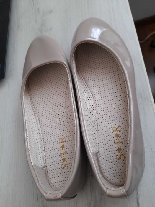 Baleriny damskie 38 beżowe