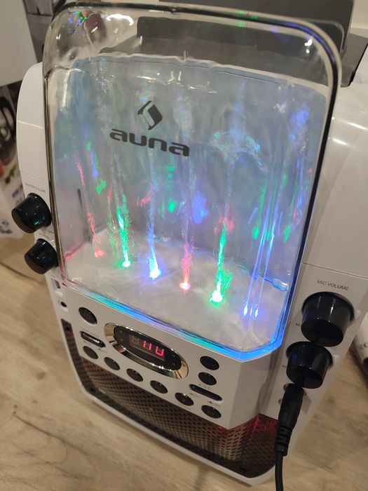 Auna zestaw karaoke mikrofon woda projektor głośnik przenośny