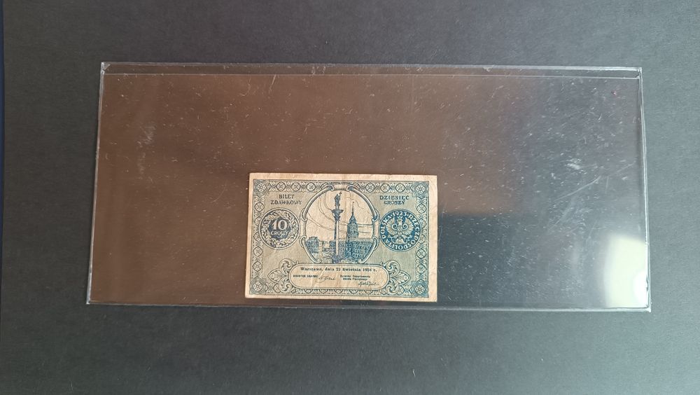 Banknoty - bilet zdawkowy 10 groszy z 1924 r.