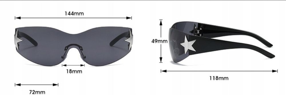 Nowe stylowe ukulary styl opium, y2k