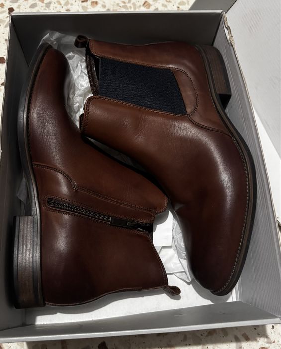 Buty męskie skórzane Wojas roz. 43 Sztyblety Botki brązowe skóra jak nowe
