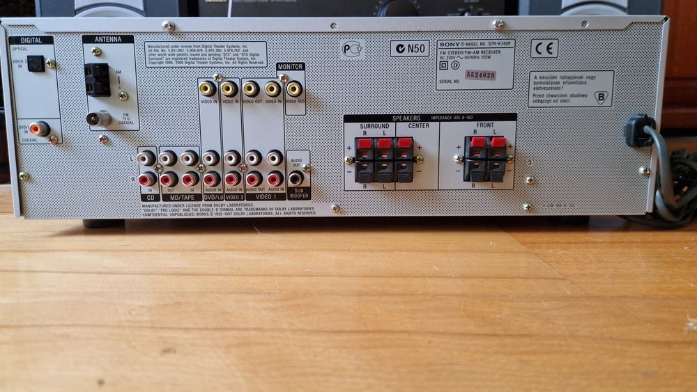 Amplificador Sony STR-K740P – Receiver Áudio/Vídeo 5.1 Potente e Fiável