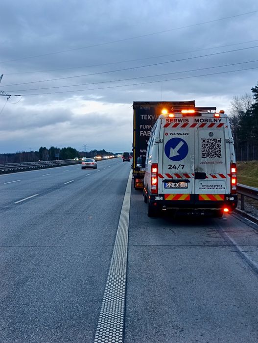 Mobilny serwis opon, wulkanizacja tir 24/7 Częstochowa slask
