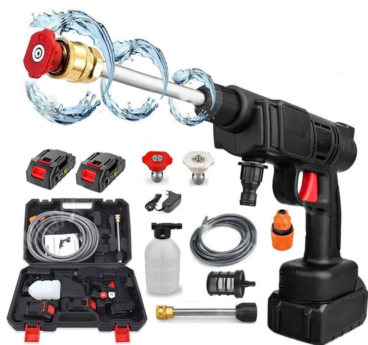 Аккумуляторная портативная мойка высокого давления  с 2 аккумуляторами
