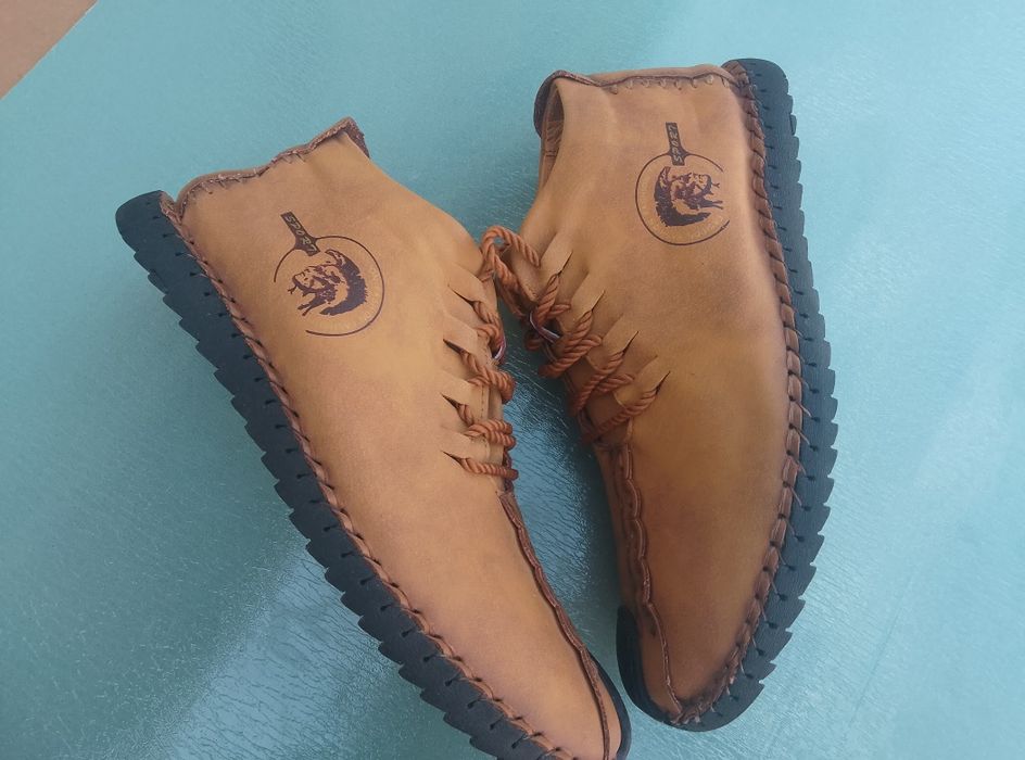 Mokasyny skórzane Fashion Sport roż 47-wygoda Superr