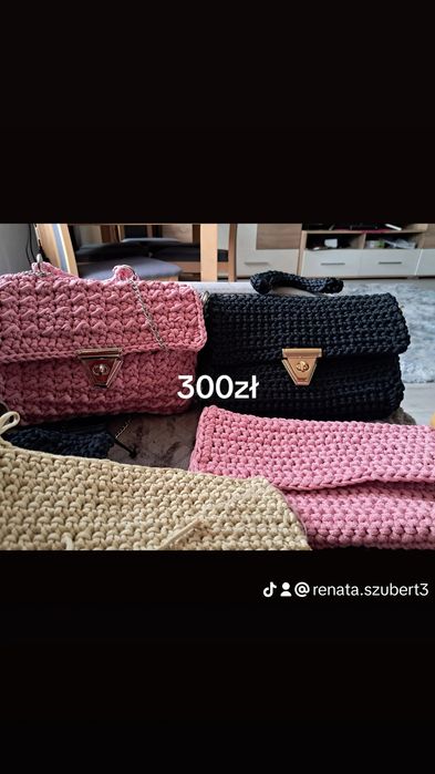 Torebka ręcznie robiona ze sznurka